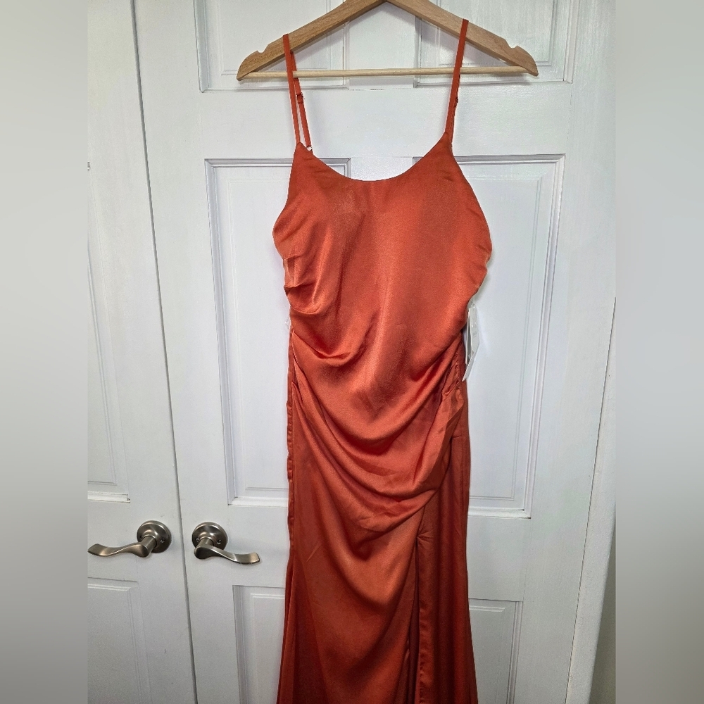 NWT Stacees Sleeveless Floor-Length Bridesmaid/Prom/Party Dress- Size 6 in Rust
